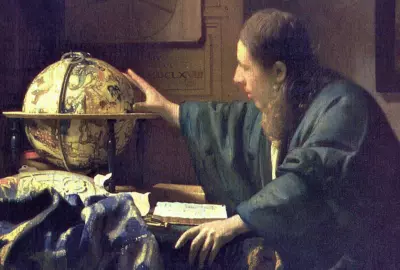 Schilderij: De Astronoom (1668). Schilder: Johannes Vermeer.