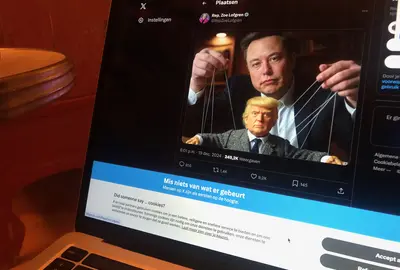 Trump, de handpop van Elon Musk 