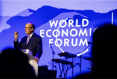 Larry Fink, co-voorzitter van WEF 2026.