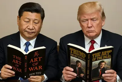 Xi-Jinping en Donald Trump. 