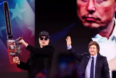 Elon Musk en Javier Milei, Conferentie CPAC. 