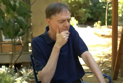 Richard Heinberg in zijn huis in Santa Rosa. 