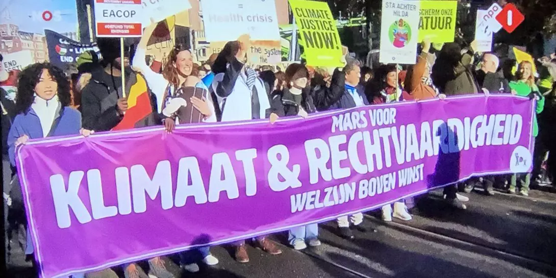 Klimaatprotest in Amsterdam, november 2023. Bron: NOS 