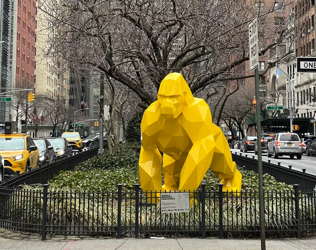 Kunstwerk: Mojo the Gorilla, Park Avenue, 2022. Kunstenaar: Idriss B.