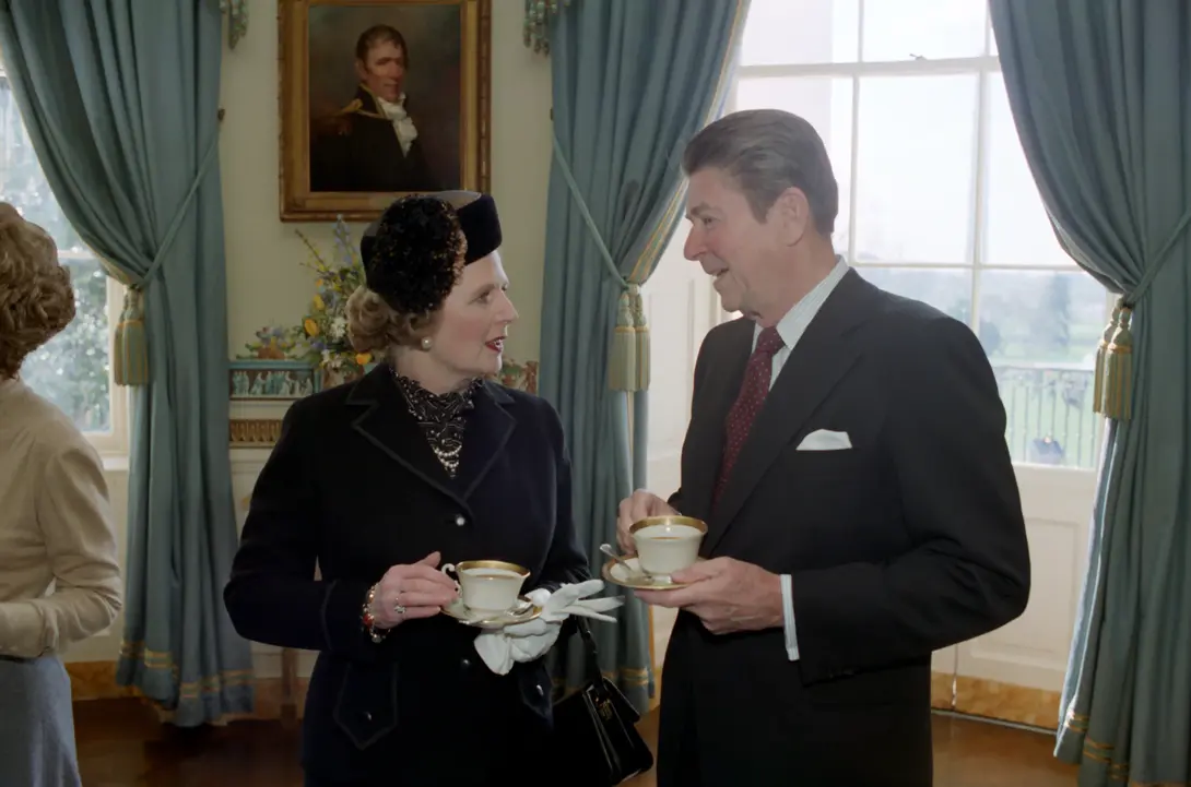 Premier Thatcher en president Reagan 