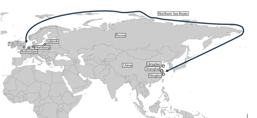 China kiest voor Noordelijke Zeeroute  