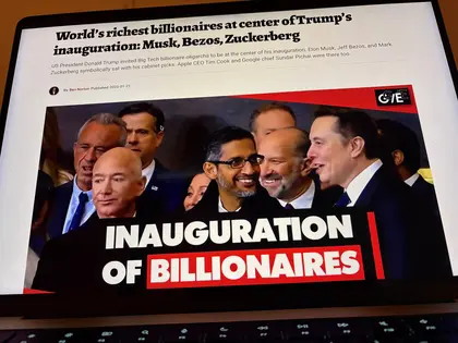 2025: Amerikaanse miljardairs wonen beëdiging president Trump bij
